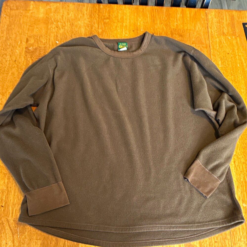 Cabela's Men's Brown Fleece Crewneck Pullover Sweatshirt 3XL Regular